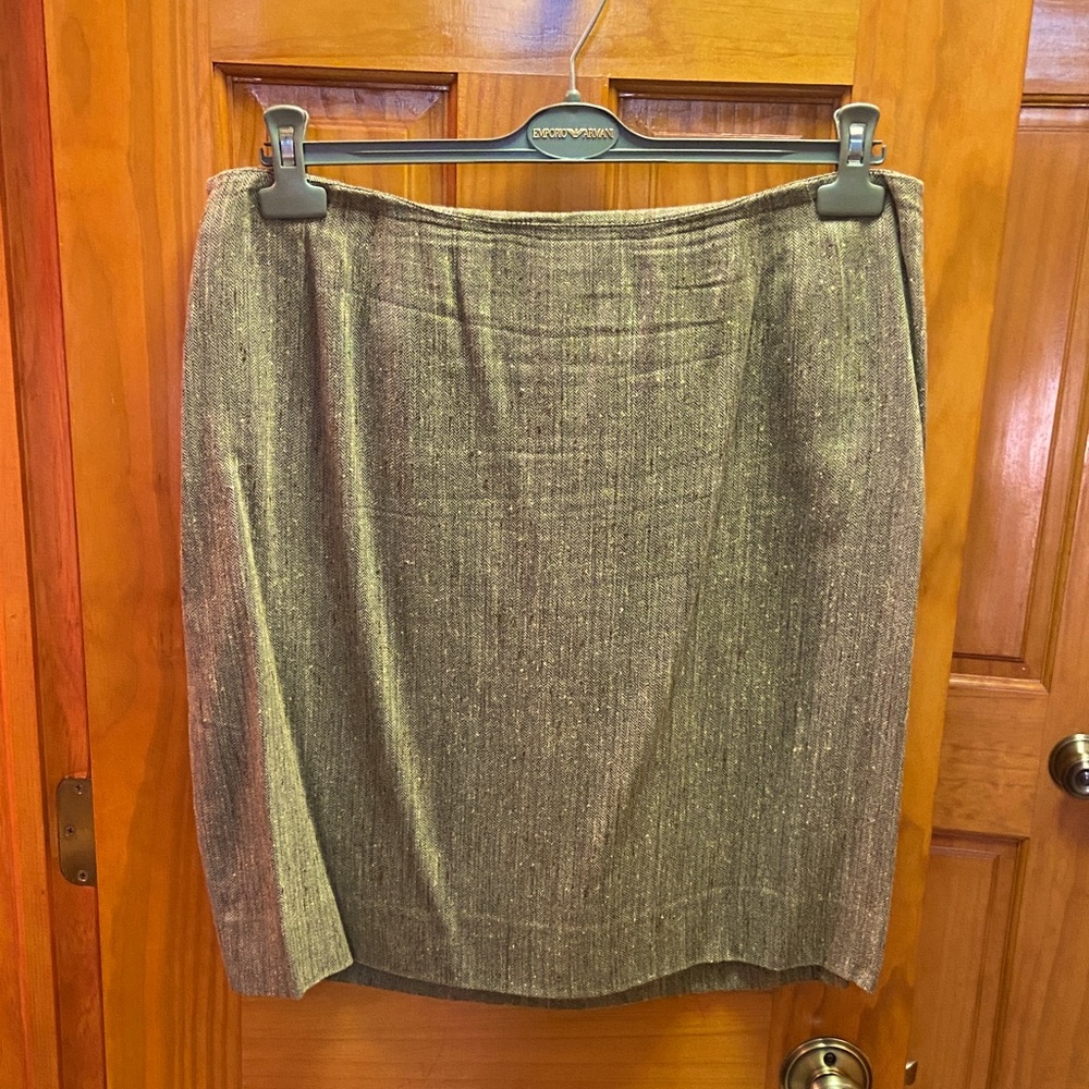 Jones New York Metallic Gray Pencil Skirts